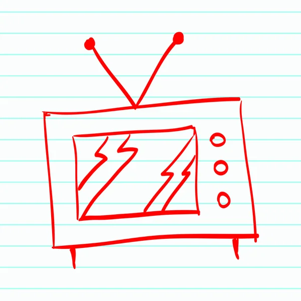 Kézzel rajzolt tv — Stock Vector