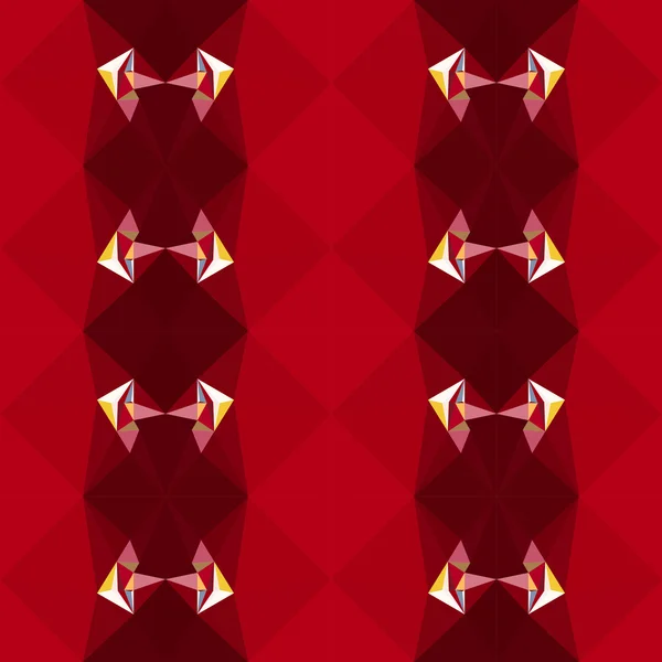 Muster mit roten Quadraten — Stockvektor