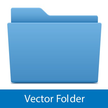 Vector computer folder isolated clipart