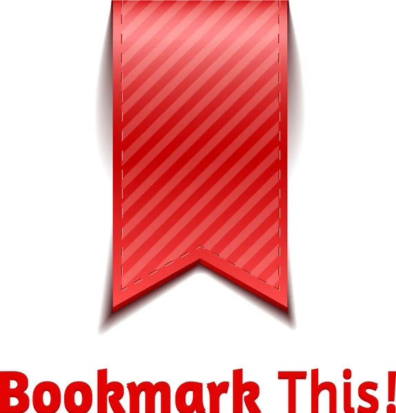 Red bookmarks — Stock Vector