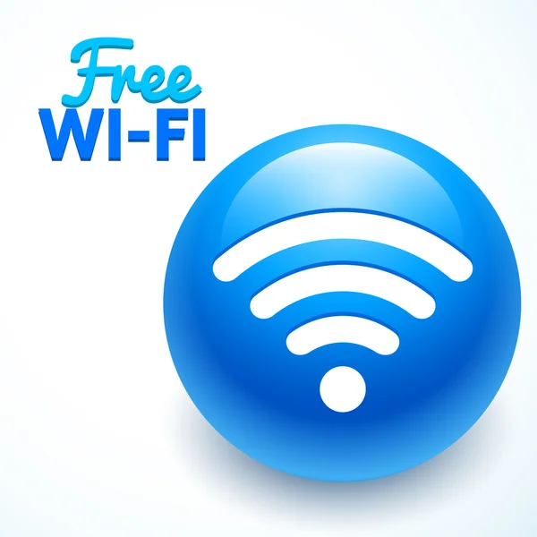 Ücretsiz Wi-Fi simgesi, özetleri — Stok Vektör