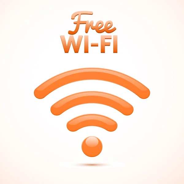 Vector gratis wi-fi pictogram geïsoleerd — Stockvector