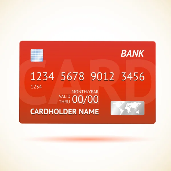 Vektor Kreditkarte isoliert — Stockvektor