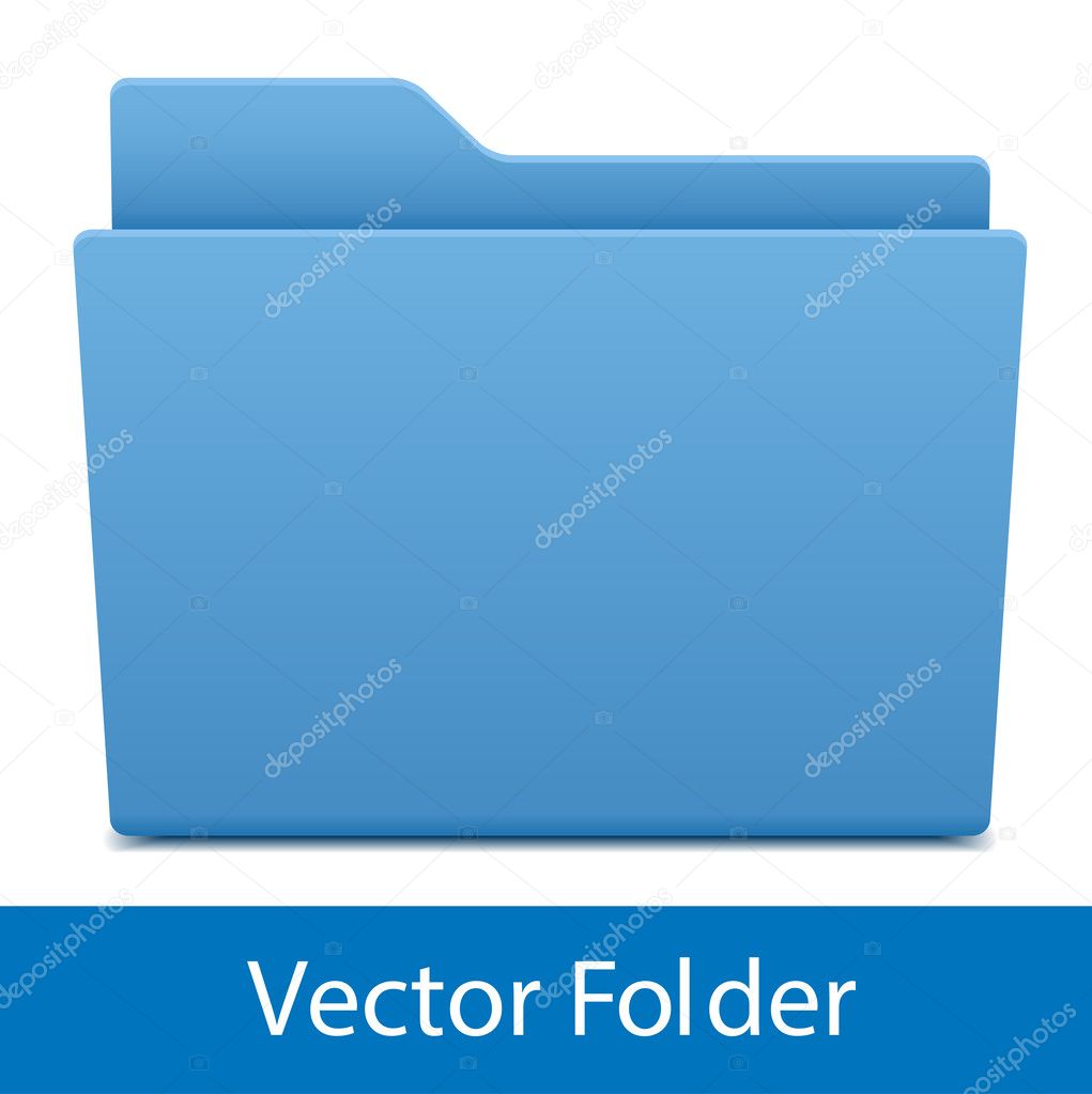 Vector computer folder isolated