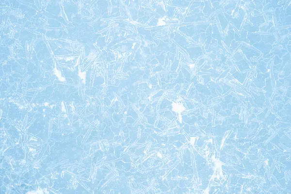 Gelo Azul Pálido Padrão Geada Branca Parcial Fundo Natural — Fotografia de Stock