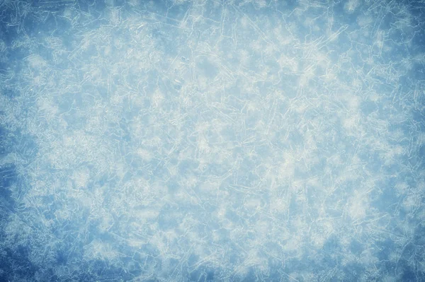 Білий Ажурний Візерунок Крижаних Вен Тумані Морозі Підсвічуванням Приглушеному Синьому — стокове фото