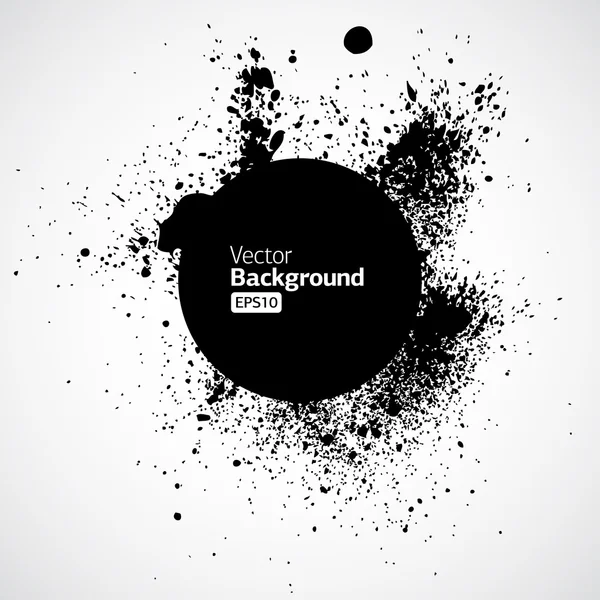 Grunge μαύρο μελάνι ράντισμα σχήματα — Διανυσματικό Αρχείο