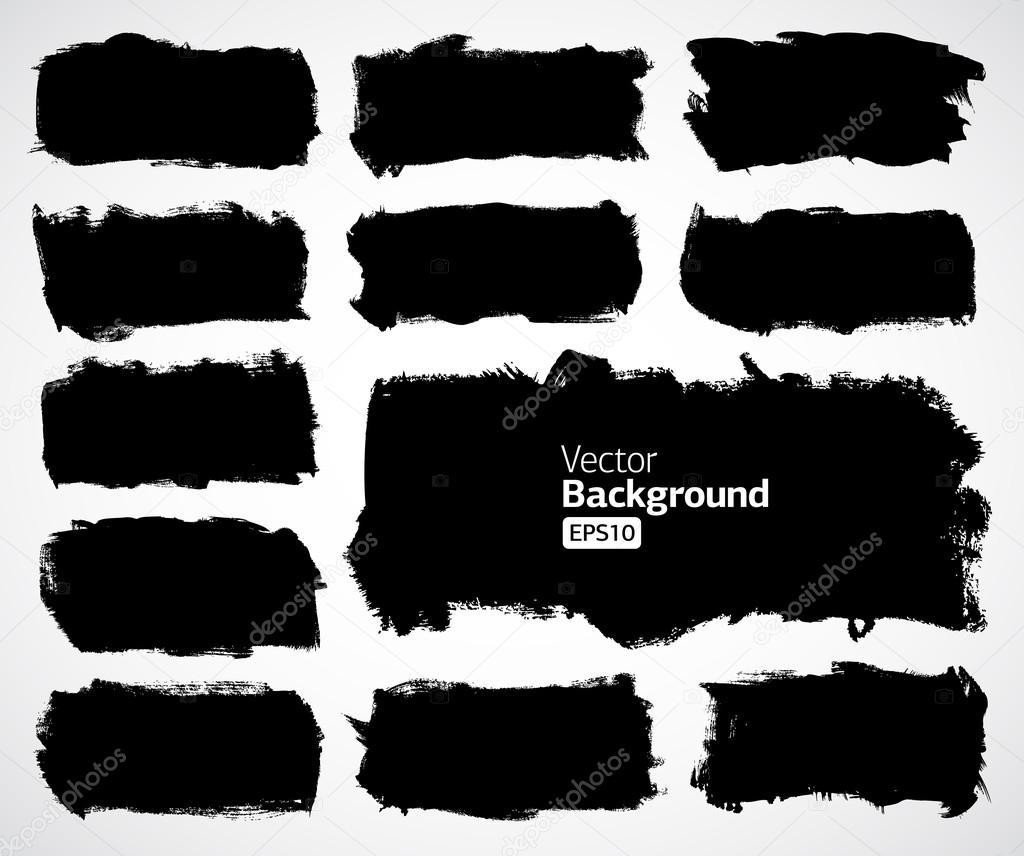 Vector black banners set