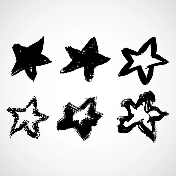 Grunge black star illustration — Stock Vector