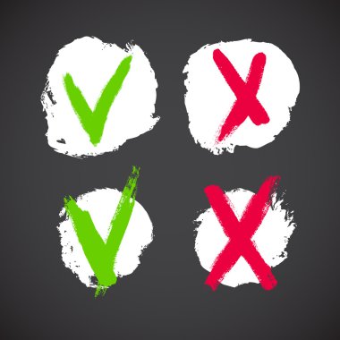 onay işareti grunge sembolleri