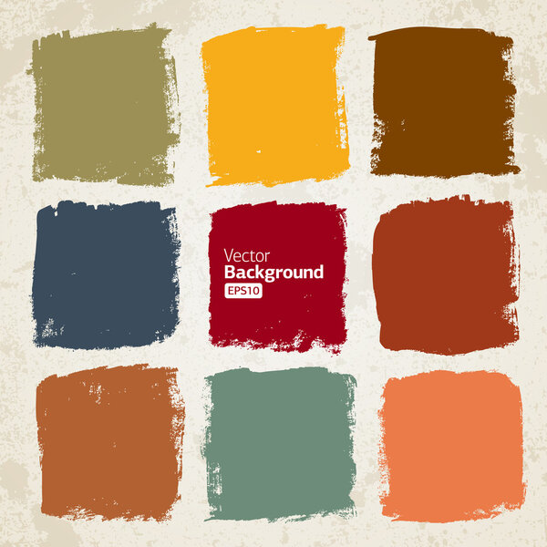 Grunge colorful squares