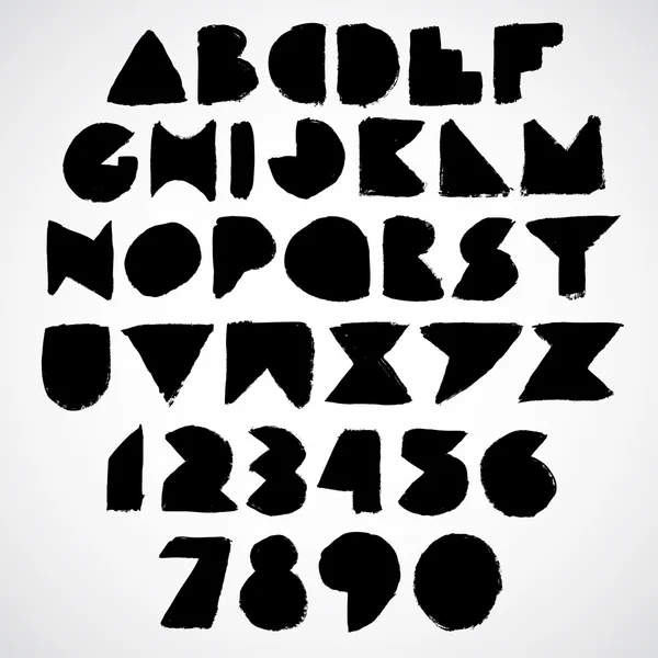 El çizimi alfabe harfleri ayarlandı — Stok Vektör
