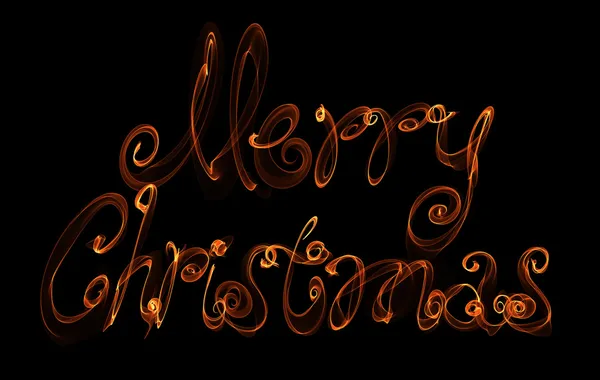 Flame Merry Christmas — Stock Photo, Image