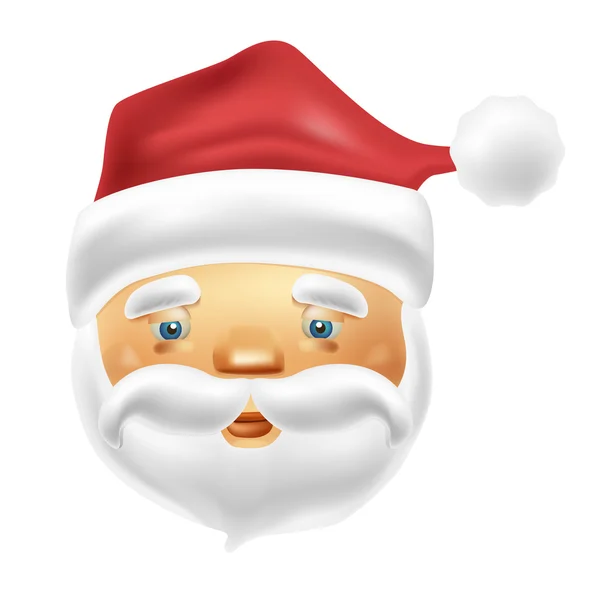 Cara de Santa Claus en vector — Vector de stock