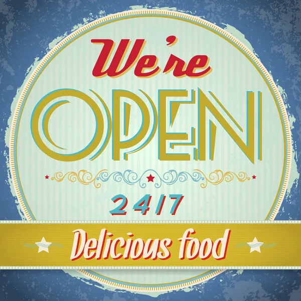 Vintage metal işareti - biz açık cevap vardır