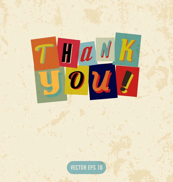 teşekkür ederim işareti retro doodle tarzı