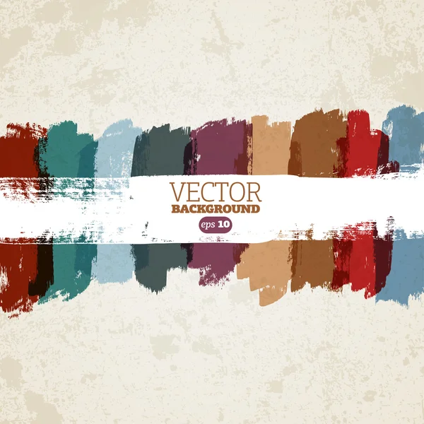 Vector abstracto pintado a mano grunge fondo — Vector de stock