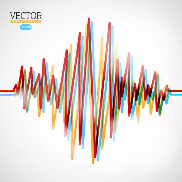 Waveform vector background
