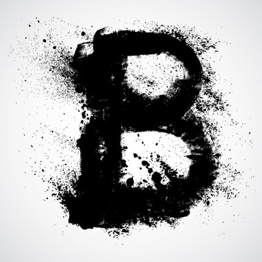 Grunge mektup - alfabe sembol tasarımı