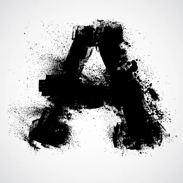 Grunge letter - diseño del símbolo del alfabeto — Vector de stock