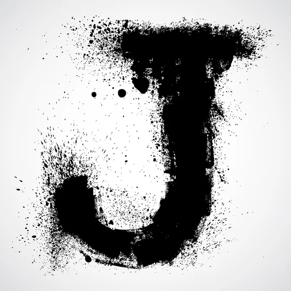 Grunge mektup - alfabe sembol tasarımı — Stok Vektör