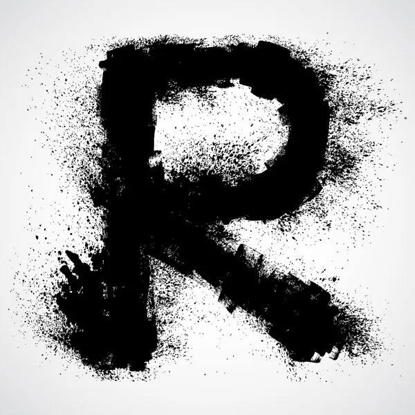 Grunge mektup - alfabe sembol tasarımı