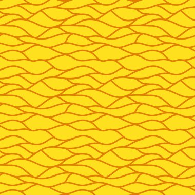 Sarı Dikişsiz soyut çizilmiş desen