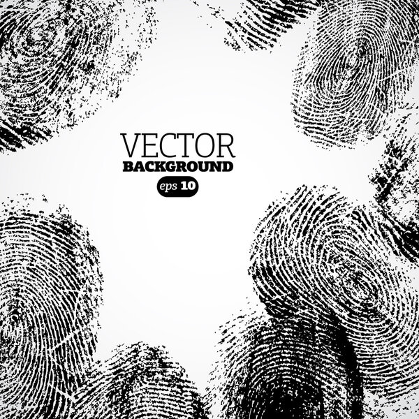 Vector thumb, finger print background.