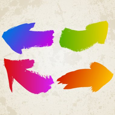 grunge okları vektör çizim.