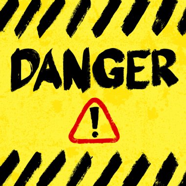 uyarı işareti, yıpranmış ve aşınmış