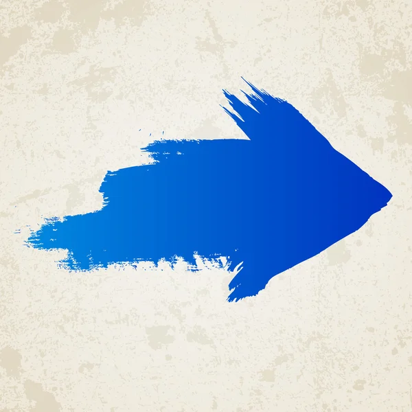 Flèche grunge bleue — Image vectorielle