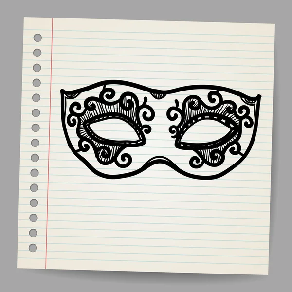 Vintage masker doodle — Stockvector