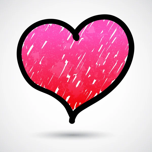 Croquis Dessin d'un cœur — Image vectorielle