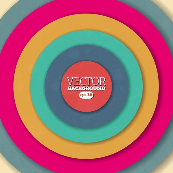 Vintage sfondo con cerchi colorati — Vettoriale Stock