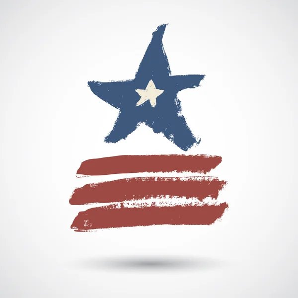 Vintage grunge yıldız çizgili. vektör