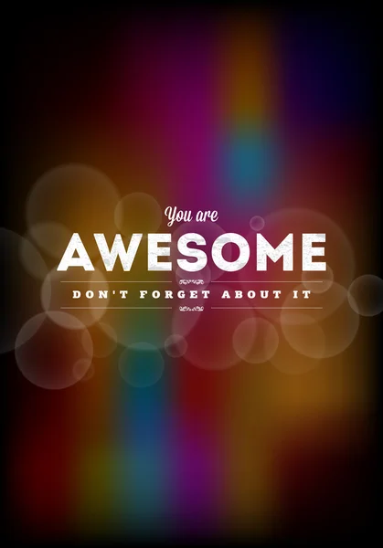 You are awesome typography vector illustration. — Stock Vector