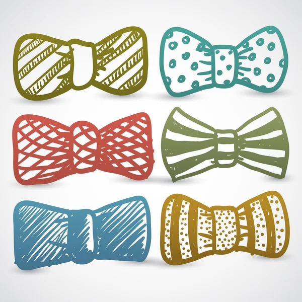 Doodle stil papyon erkekler giyim çeşitler