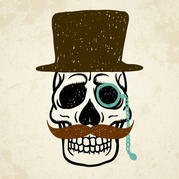 Dekoratif kafatası vektör çizim