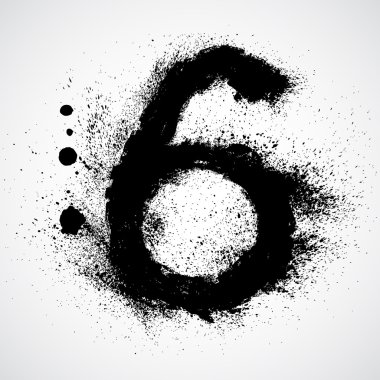 Grunge mektup - alfabe sembol tasarımı