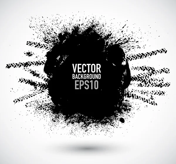 Vector neumático pista grunge fondo — Vector de stock