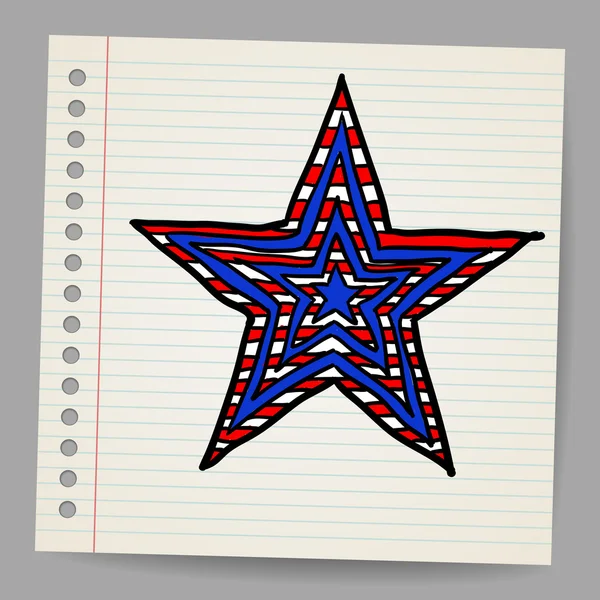 Le 4 juillet Independence day star — Image vectorielle