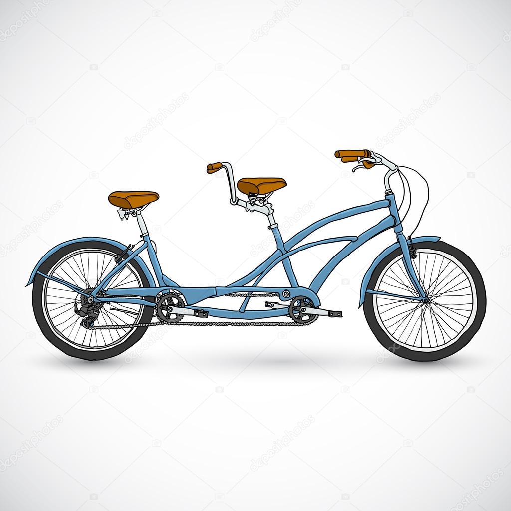 Bicycle vector illustration in the doodle style