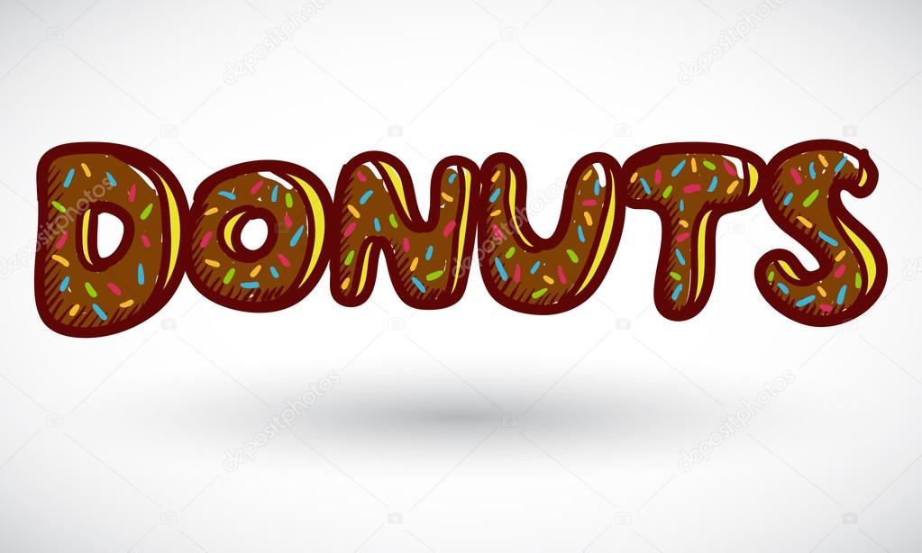 Sign doughnut. Vector