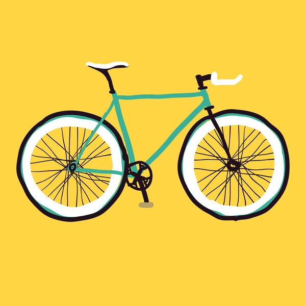 Bicicleta desenhada à mão Ilustração De Bancos De Imagens