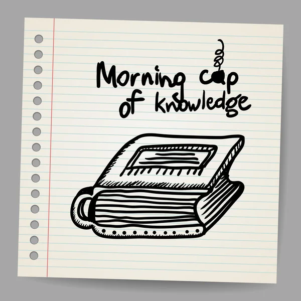 Boek-cup doodle concept Rechtenvrije Stockillustraties