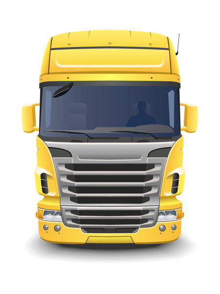 желтый грузовик
