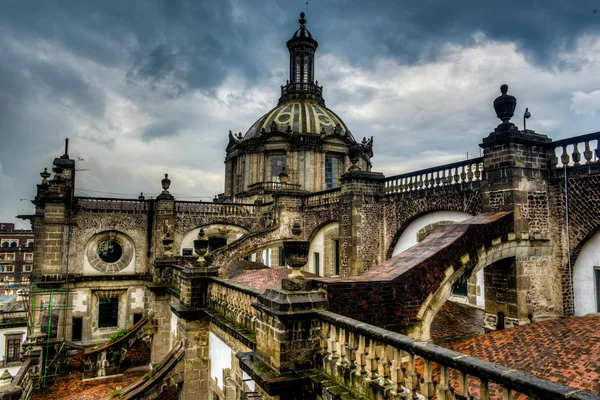 Catedral Metropolitana, Cidade do México, Vista telhado — Fotografia de Stock
