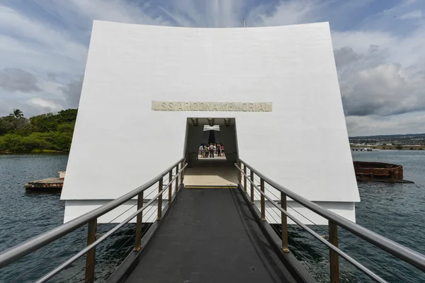 USS Arizona Memorial Pearl Harbor Havaí — Fotografia de Stock