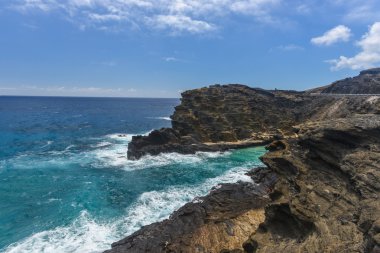halona darbe delik oahu, hawaii plajda
