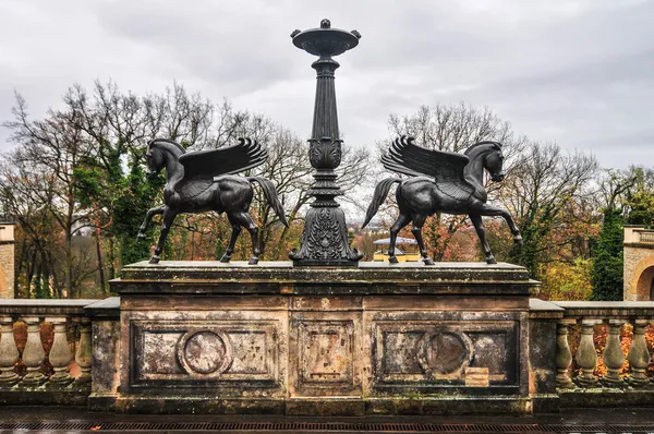 Estatuas de caballos en el Belvedere en el Pfingstberg —  Fotos de Stock